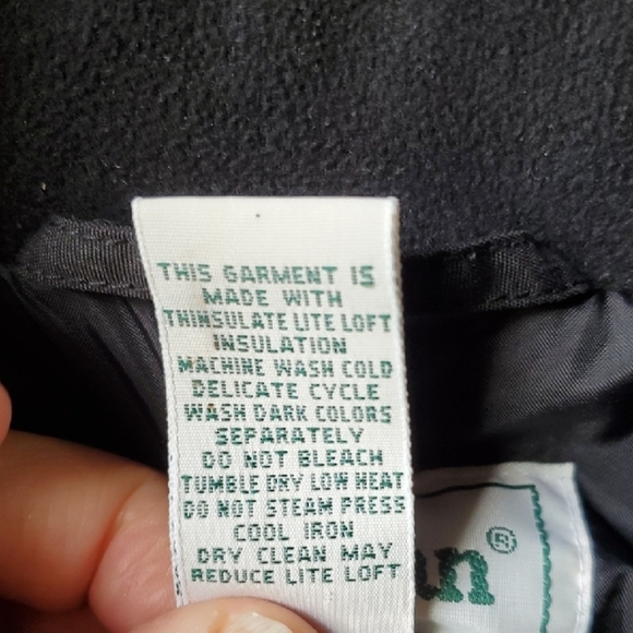 L.L. Bean Red and Black Ski Jacket Weather-Resistant Quilted Design - Picture 5 of 16